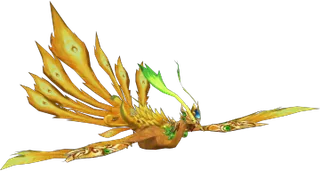 A golden phoenix spirit